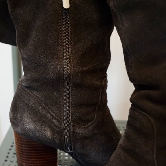 Steve Madden Saudy Suede Over-the-Knee Boots Size 8 - Dark Grey - Picture 11 of 11